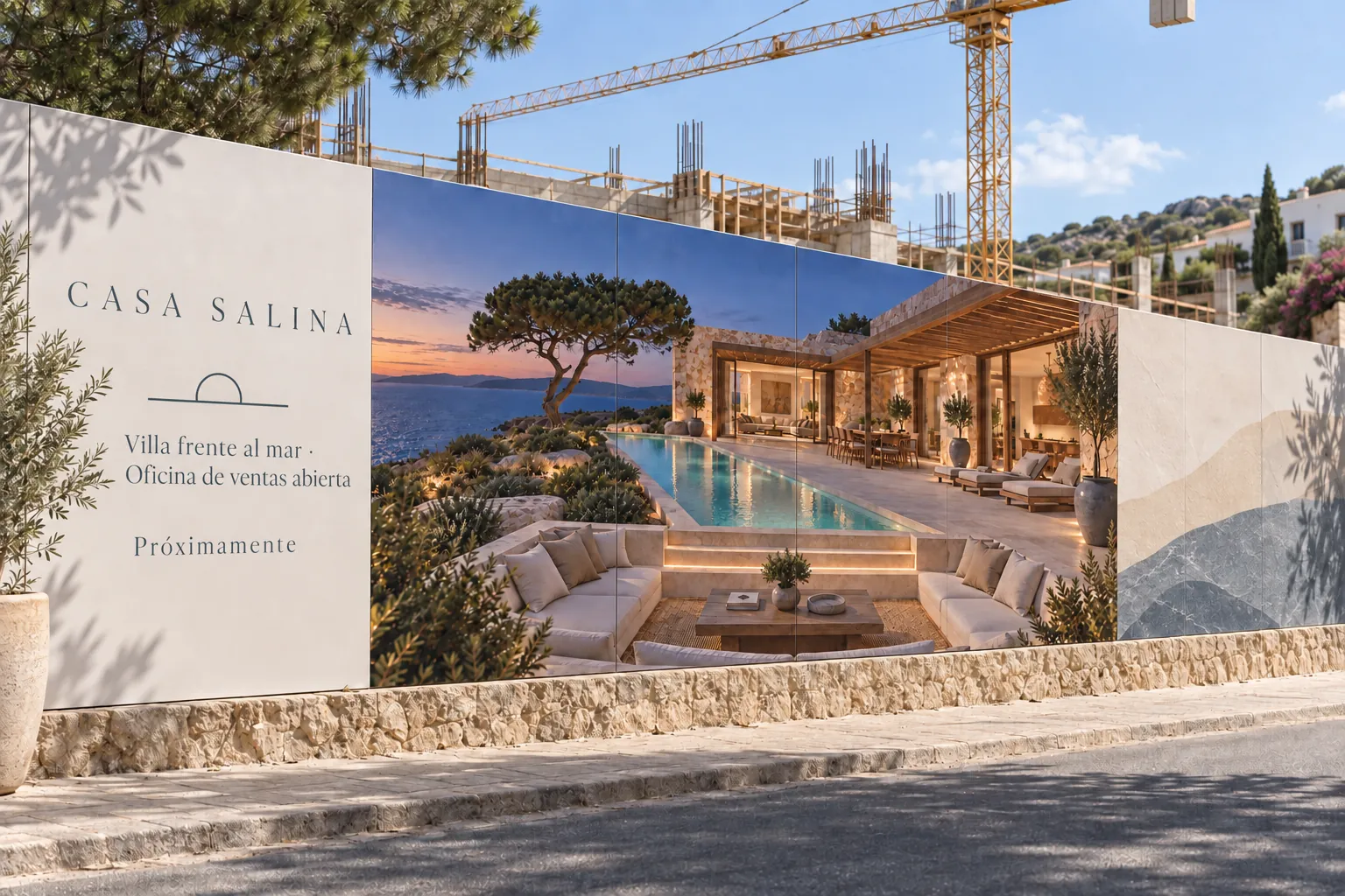 Casa Salina · Valla de obra
