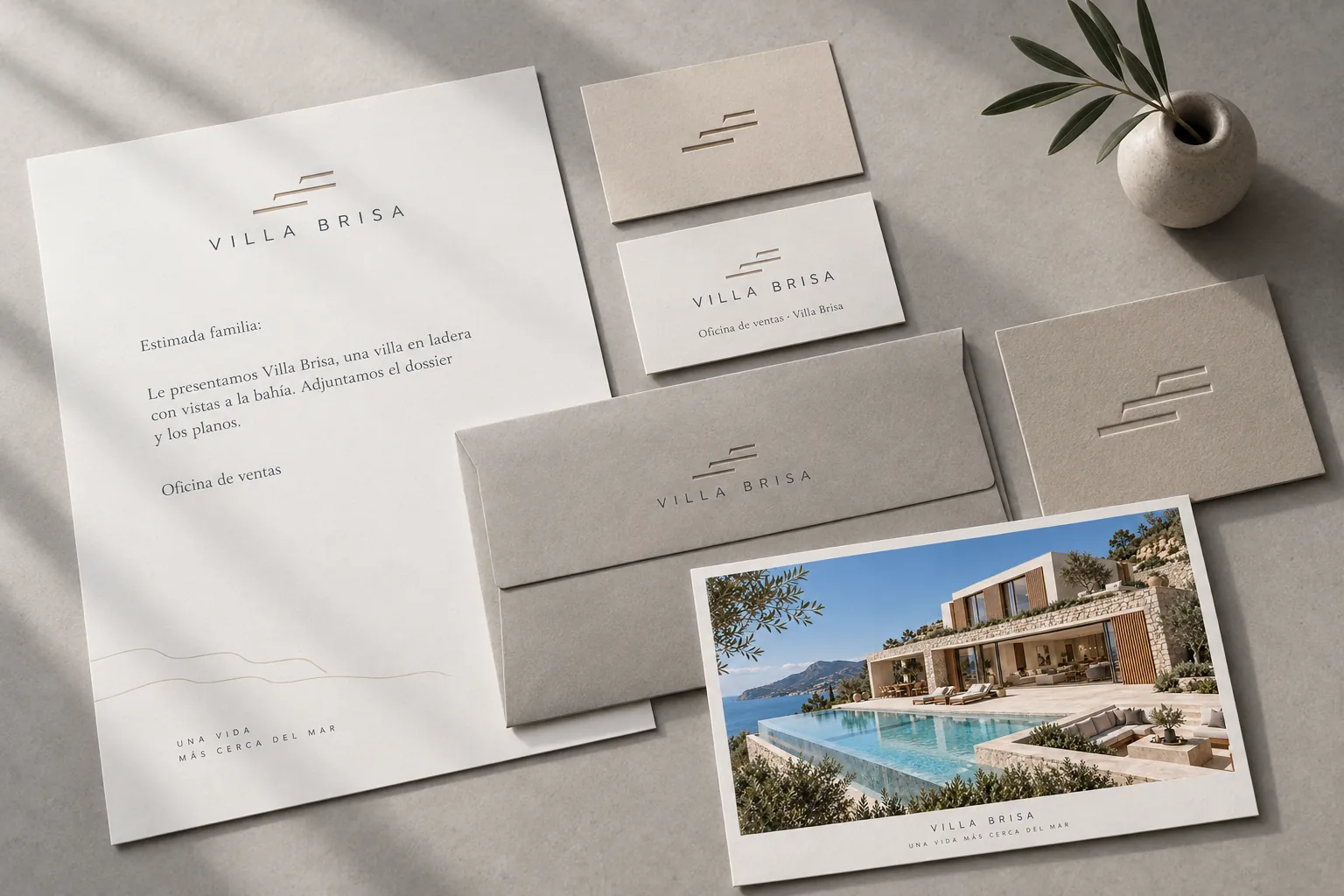 Identidad de Villa Brisa, proyecto conceptual de EIDORA